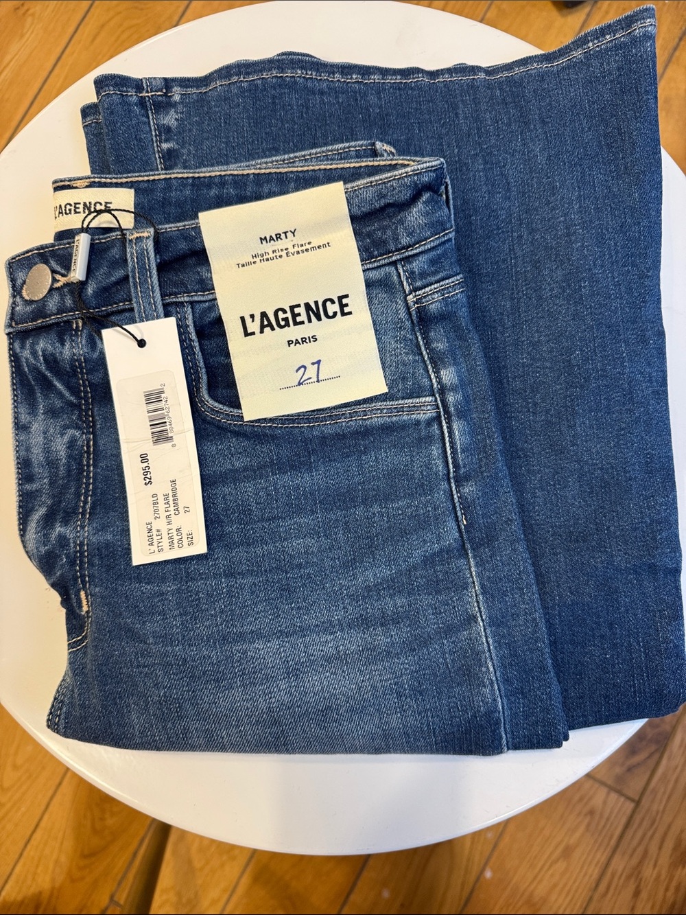 L’AGENCE “Marty” High-Rise Flare jeans — Classic Blue Women's Jeans